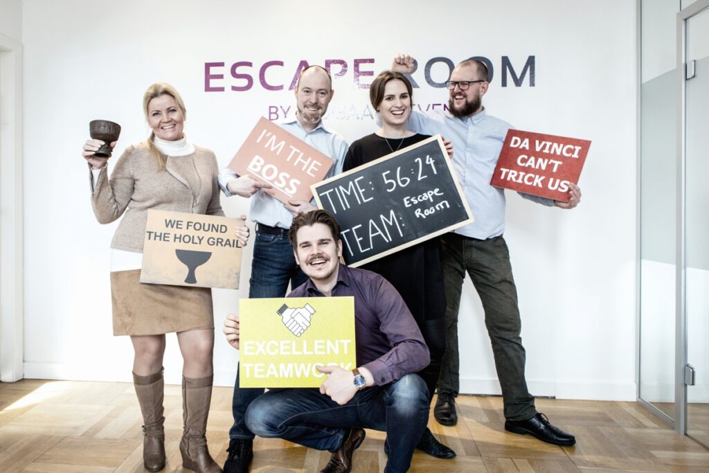 Deltagere hos escape room by midgaard event